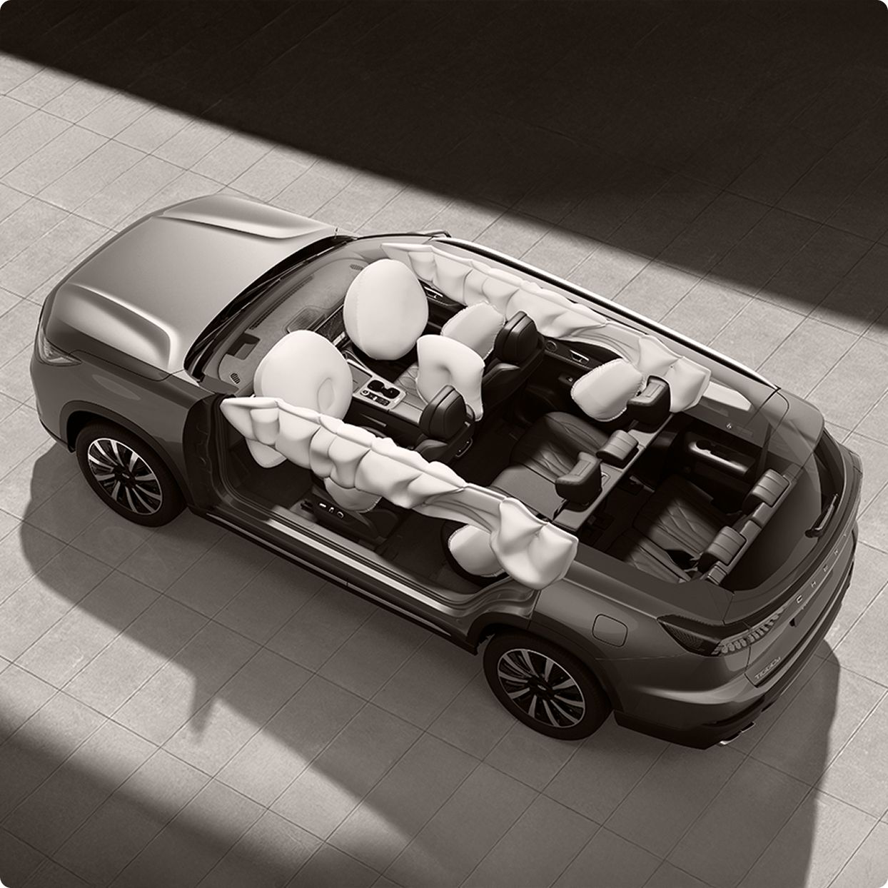 chery tiggo 8 csh ถุงลมนิรภัย​ 10 ตำแหน่ง