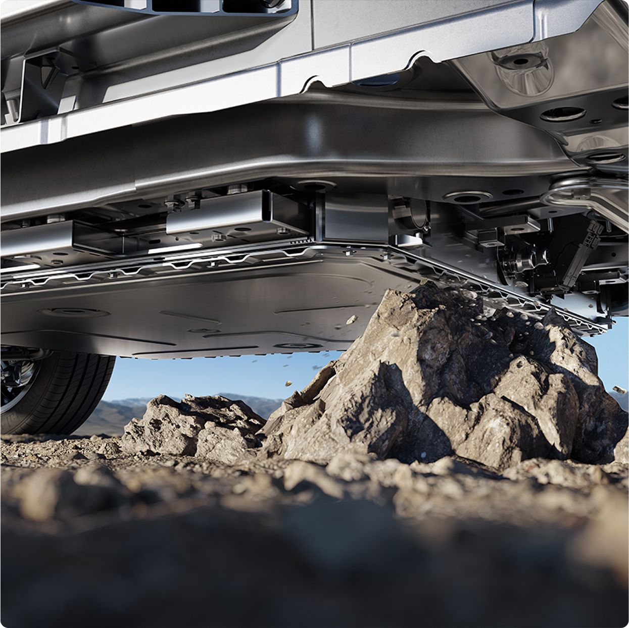 chery tiggo 8 csh แบตเตอรี่เสริมด้วยแผ่นเหล็ก ป้องกันการกระแทก